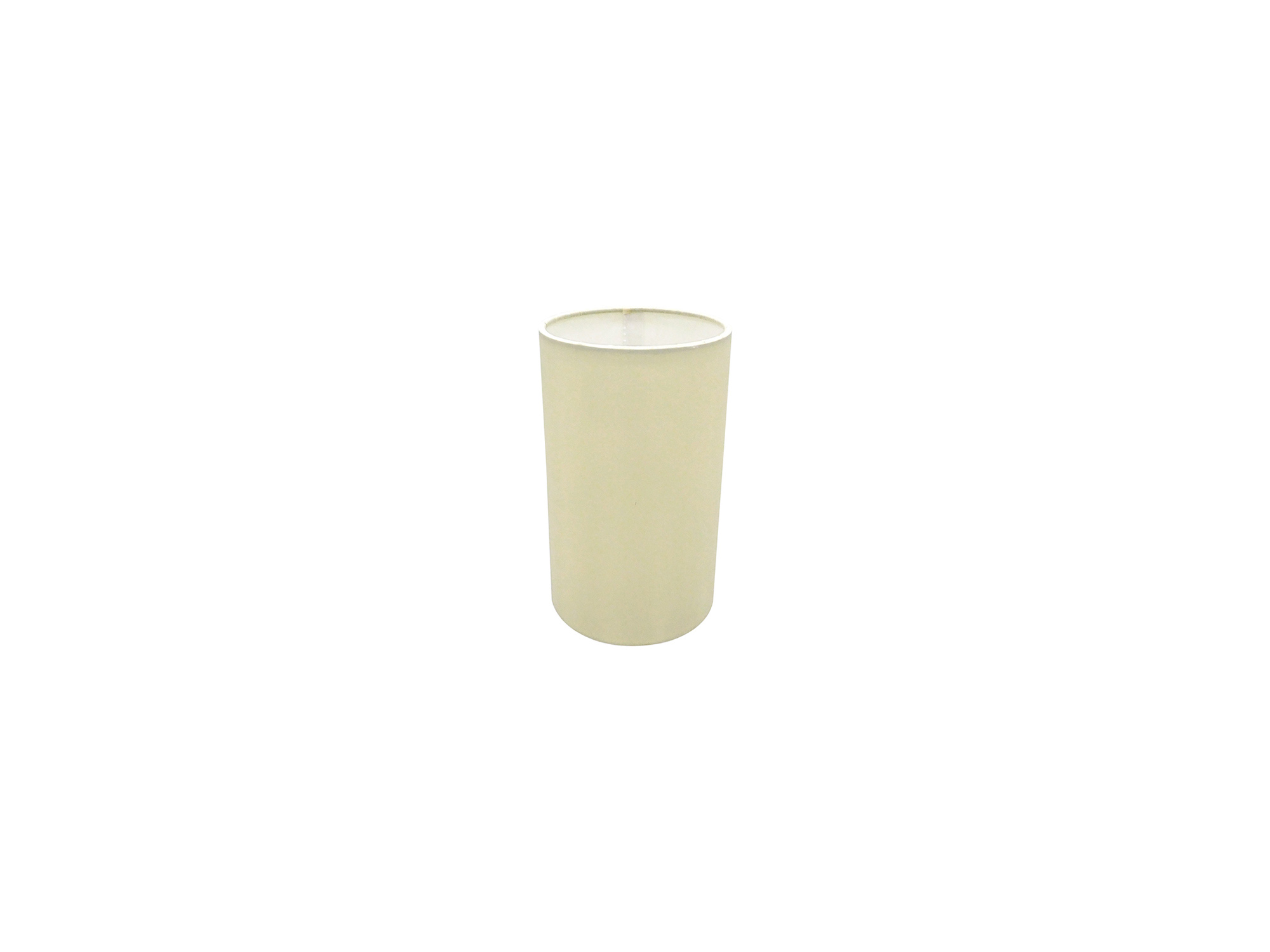 D0309  Serena 12cm Faux Silk Fabric Shade Ivory Pearl, White